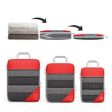 6-Piece Travel Compression Packing Bags Packing Organizers Red