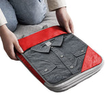 6-Piece Travel Compression Packing Bags Packing Organizers Red
