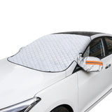 Car Windscreen Cover with Mirror Covers for Frost Snow Sun Protection Foldable All Season Front Window Cover