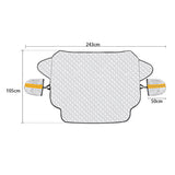 Car Windscreen Cover with Mirror Covers for Frost Snow Sun Protection Foldable All Season Front Window Cover