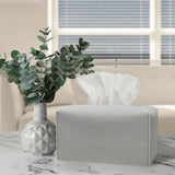 Modern PU Leather Rectangular Tissue Box Dispenser Paper Storage Holder Napkin Box Grey