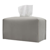 Modern PU Leather Rectangular Tissue Box Dispenser Paper Storage Holder Napkin Box Grey