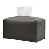 Modern PU Leather Rectangular Tissue Box Dispenser Paper Storage Holder Napkin Box Black