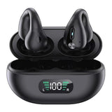 Bone Conduction Wireless Bluetooth Earphones Ear Clip Style Sport Headphones Black