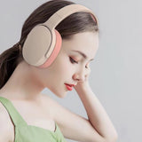 Foldable Wireless Bluetooth Stereo Over Ear Headphone Pink