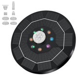 Solar Fountain Pump Solar Powered Floating Water Fountain with 7 Nozzles