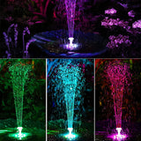Solar Fountain Pump Solar Powered Floating Water Fountain with 7 Nozzles