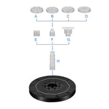 Solar Fountain Pump Solar Powered Floating Water Fountain with 7 Nozzles