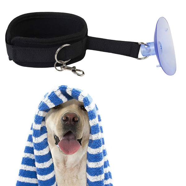 Pet Bath Tether with Suction Cup Dog Cat Bath Collar Pet Supply