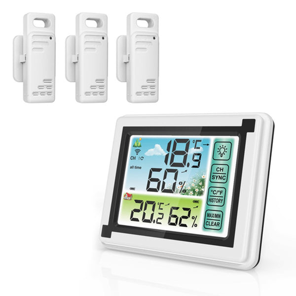 Wireless Weather Station Indoor Outdoor Thermometer Digital Humidity Monitor Style 2