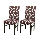 2Pcs Elastic Chair Covers Dining Chair Protective Covers Stretch Chair Slipcovers Coffee