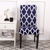 2Pcs Elastic Chair Covers Dining Chair Protective Covers Stretch Chair Slipcovers Navy Blue