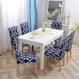 2Pcs Elastic Chair Covers Dining Chair Protective Covers Stretch Chair Slipcovers Navy Blue