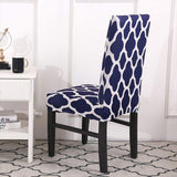 2Pcs Elastic Chair Covers Dining Chair Protective Covers Stretch Chair Slipcovers Navy Blue