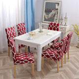 2Pcs Elastic Chair Covers Dining Chair Protective Covers Stretch Chair Slipcovers Wine Red