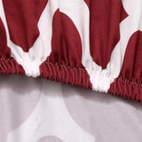 2Pcs Elastic Chair Covers Dining Chair Protective Covers Stretch Chair Slipcovers Wine Red