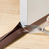 Door Draft Stopper Door Bottom Weather Stripping Cuttable Weather Stripping Door Seal Brown