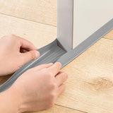 Door Draft Stopper Door Bottom Weather Stripping Cuttable Weather Stripping Door Seal Grey