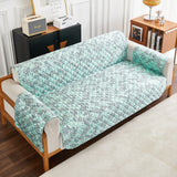 Leaves Printed T-Shaped Sofa Cover Non Slip Couch Cover Sofa Slipcover Furniture Protector Gyan