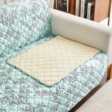 Leaves Printed T-Shaped Sofa Cover Non Slip Couch Cover Sofa Slipcover Furniture Protector Gyan