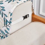 Leaves Printed T-Shaped Sofa Cover Non Slip Couch Cover Sofa Slipcover Furniture Protector White