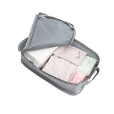 6Pcs Compression Packing Cubes Suitcase Organizer Bag Luggage Storage Bag Grey