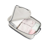 6Pcs Compression Packing Cubes Suitcase Organizer Bag Luggage Storage Bag Beige