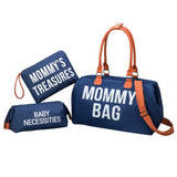 3Pcs Mommy Bag Baby Diaper Bag Large Functional Travel Overnight Pregnancy Bag Dark Blue