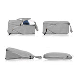 Set of 3Pcs Travel Compressible Packing Cube Pouch Clothes Storage Bags Suitcase Luggage Organizer Grey