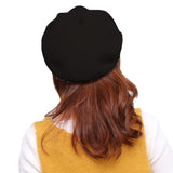 Women's Wool Beret Hat Classic French Style Newsboy Hat Cap Winter Warm Black