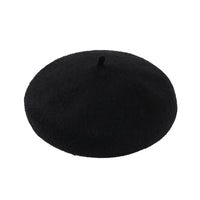 Women's Wool Beret Hat Classic French Style Newsboy Hat Cap Winter Warm Black