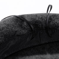 Women's Wool Beret Hat Classic French Style Newsboy Hat Cap Winter Warm Black