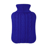 33 x 22cm Hot Water Bag Cover Solid Color Hot Water Pouch Protective Cover Blue