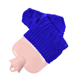 33 x 22cm Hot Water Bag Cover Solid Color Hot Water Pouch Protective Cover Blue