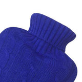 33 x 22cm Hot Water Bag Cover Solid Color Hot Water Pouch Protective Cover Blue