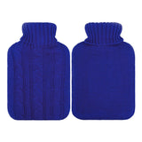 33 x 22cm Hot Water Bag Cover Solid Color Hot Water Pouch Protective Cover Blue