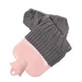 33 x 22cm Hot Water Bag Cover Solid Color Hot Water Pouch Protective Cover Dark Grey