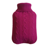 33 x 22cm Hot Water Bag Cover Solid Color Hot Water Pouch Protective Cover Rose Red