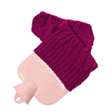 33 x 22cm Hot Water Bag Cover Solid Color Hot Water Pouch Protective Cover Rose Red