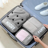 3Pcs Set Expandable Compression Packing Cubes Travel Organizer Grey