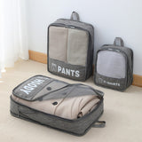 3Pcs Set Expandable Compression Packing Cubes Travel Organizer Grey