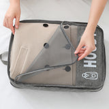 3Pcs Set Expandable Compression Packing Cubes Travel Organizer Grey