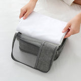 3Pcs Set Expandable Compression Packing Cubes Travel Organizer Grey