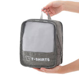 3Pcs Set Expandable Compression Packing Cubes Travel Organizer Grey