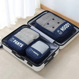3Pcs Set Expandable Compression Packing Cubes Travel Organizer Navy