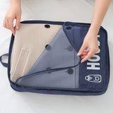 3Pcs Set Expandable Compression Packing Cubes Travel Organizer Navy
