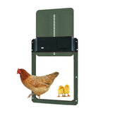 Automatic Chicken Coop Door Opener Poultry Gate Light Sensing Chicken House Door Green