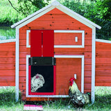 Automatic Chicken Coop Door Opener Poultry Gate Light Sensing Chicken House Door Red