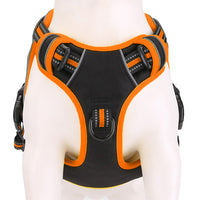 Reflective No Pull Dog Harness with Leash Pet Supply Orange Medium Size