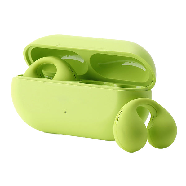 Wireless Bluetooth Headphones Ear Clip Bone Conduction Earphones Sports Earbuds Green